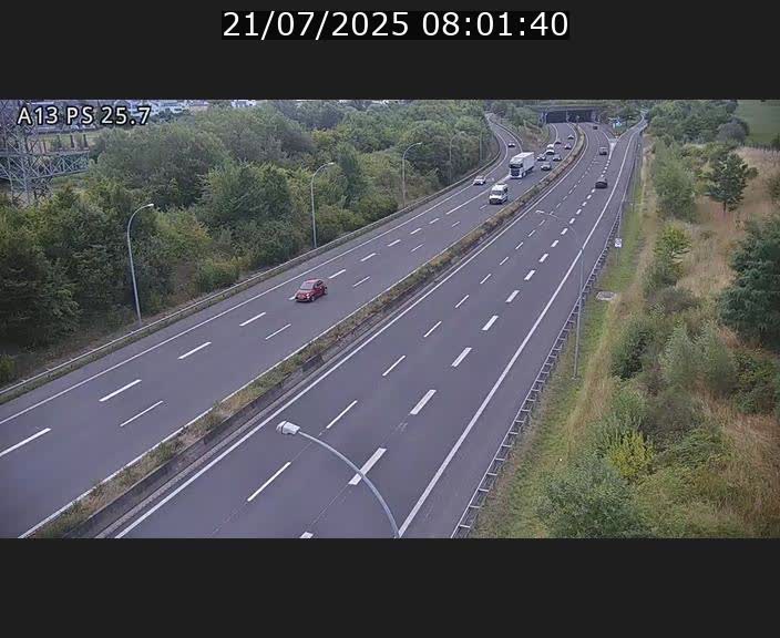 Traffic live webcam Luxembourg Frisange - A13 direction Allemagne - BK 26