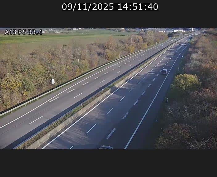 Webcam trafic sur A13 à hauteur de Mondorf-les-Bains en direction d'Altwies