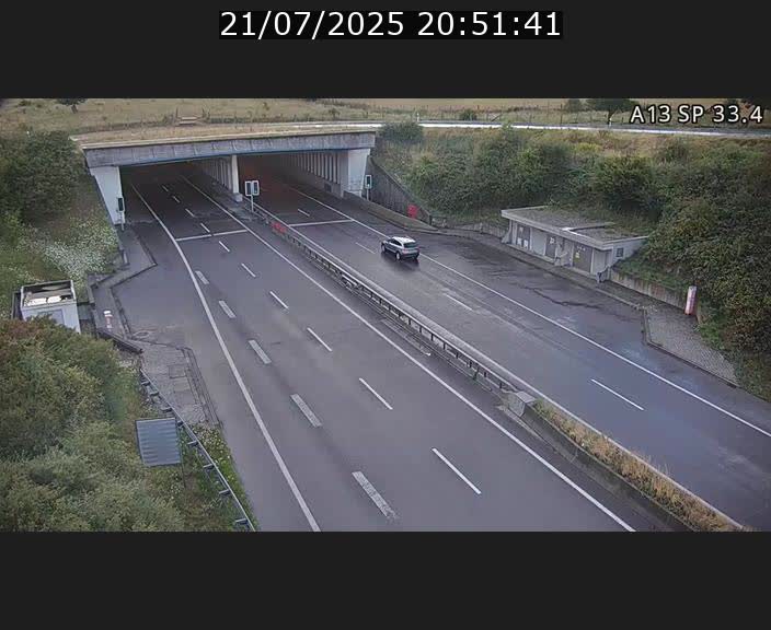 Webcam trafic sur A13 à hauteur d'Altwies en direction de Mondorf-les-bains et en provenance de l'Allemagne