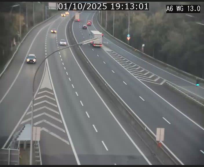Traffic live webcam Luxembourg Mamer - A6 - BK 13 - direction Luxembourg/France/Allemagne