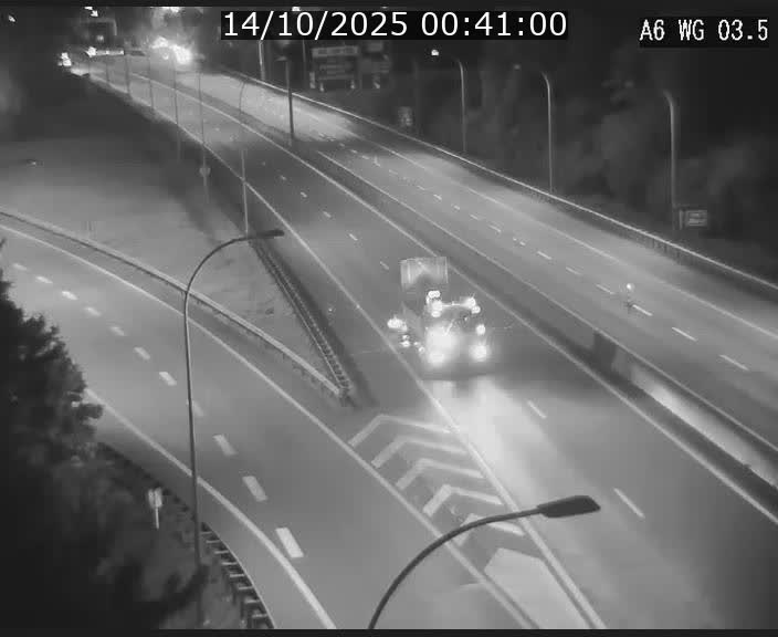 Traffic live webcam Luxembourg - Croix de Cessange - A6 - BK 3.5 - direction France/Allemagne