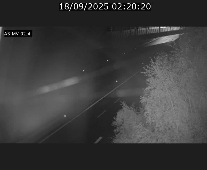 Webcam autoroute de la France (A3) au Luxembourg à Fentange, à proximité de la Croix de Gasperich. Vue orientée vers la Cloche d'Or