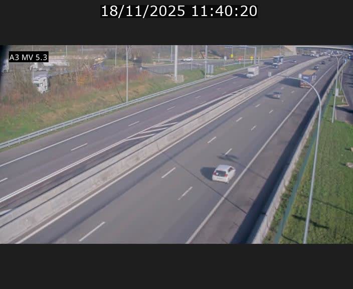 Webcam à l'Aire de Berchem au Luxembourg sur l'A3. Vue orientée vers la France