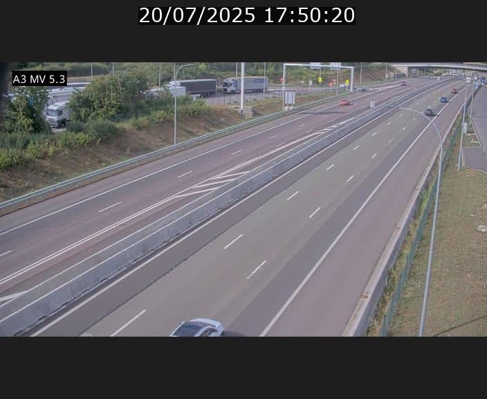Webcam à l'Aire de Berchem au Luxembourg sur l'A3. Vue orientée vers la France