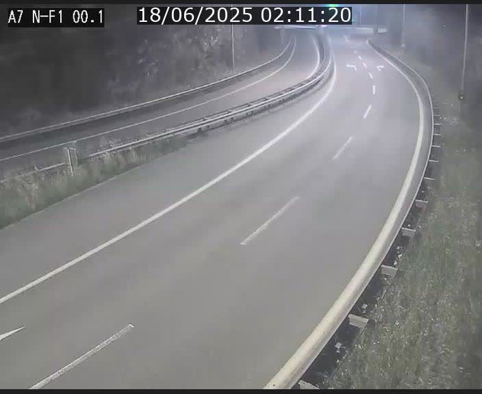 Webcam autoroute Luxembourg A7 située dans la sortie 1 Waldhof, vers la N11, avant le Tunnel Stafelter