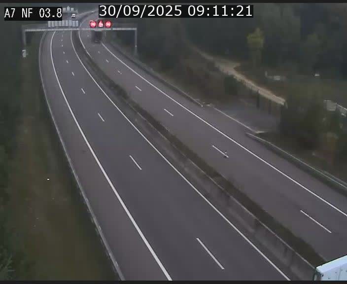 Webcam autoroute A7 au Luxembourg à la sortie du Tunnel Stafelter vers le Nord
