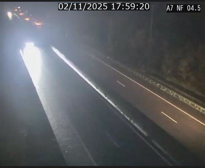 Caméra autoroute Luxembourg A7 - Passage à gibier Rëngelbour - direction Tunnel Grouft