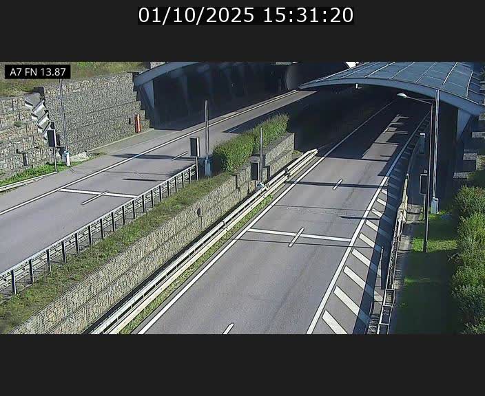 Caméra trafic Luxembourg - A7, Tunnel Gousselerbierg, entrée nord, direction Lorentzweiler