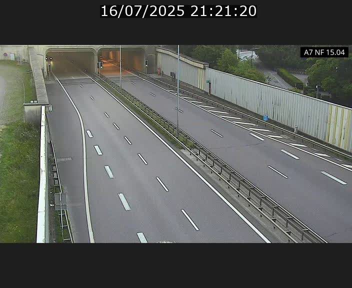Caméra trafic Luxembourg - A7, Tunnel Mersch, entrée sud, direction Ettelbruck