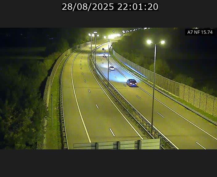 Caméra trafic Luxembourg - A7, Tunnel Mersch, entrée nord, direction Lorentzweiler