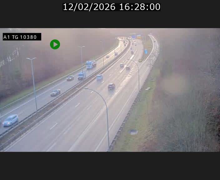 Traffic live webcam Luxembourg Senningerberg - A1 direction Luxembourg Kirchberg - BK 10.3