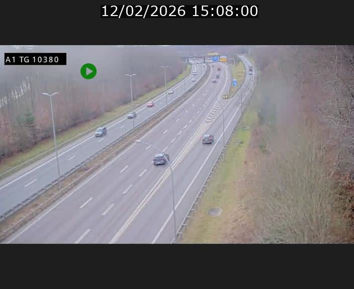 Traffic live webcam Luxembourg Senningerberg - A1 direction Luxembourg Kirchberg - BK 10.3
