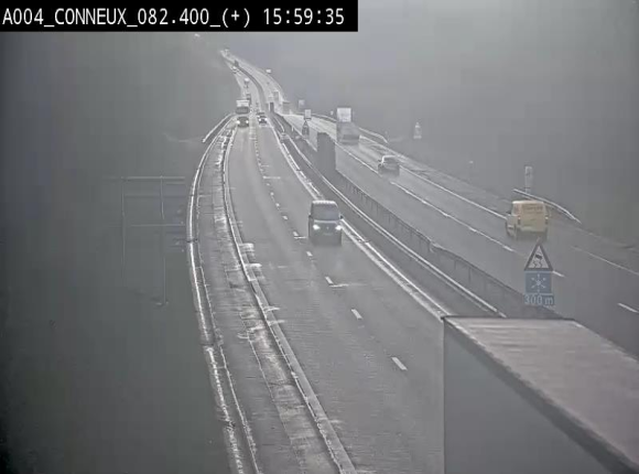 Webcam à hauteur de Conneux sur l'E411 en direction du sud de la Belgique