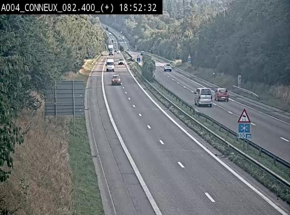 Webcam à hauteur de Conneux sur l'E411 en direction du sud de la Belgique
