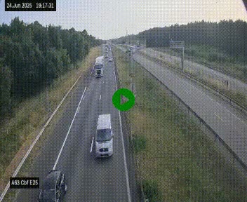 Webcam autoroute A63 en périphérie de Bordeaux au sud-est de la ville, en provenance du bassin d'Arcachon. Vue orientée vers Bordeaux