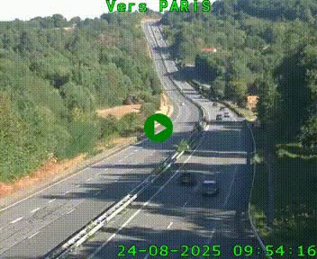 Caméra routière sur l'autoroute A20 à Bessines-sur-Gartempe. Vue orientée vers Paris
