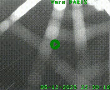 Caméra routière sur l'autoroute A20 à Saint-Hilaire-Bonneval, au sud de Limoges. Vue orientée vers Paris