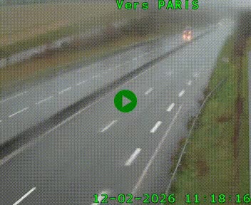 Caméra routière sur l'autoroute A20 à Saint-Hilaire-Bonneval, au sud de Limoges. Vue orientée vers Paris