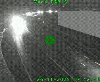 Caméra routière sur l'autoroute A20 à Brive-la-Gaillarde, à la jonction avec l'A89. Vue orientée vers Paris