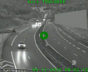 Caméra routière sur l'autoroute A20 à Noailles, en périphérie de Brive-la-Gaillarde. Vue orientée vers Toulouse