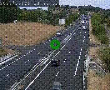 Caméra autoroutière France - A75, Coren, en direction de Montpellier