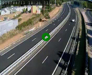 Caméra autoroute A75 à hauteur du col du rocher blanc en direction de Montpellier