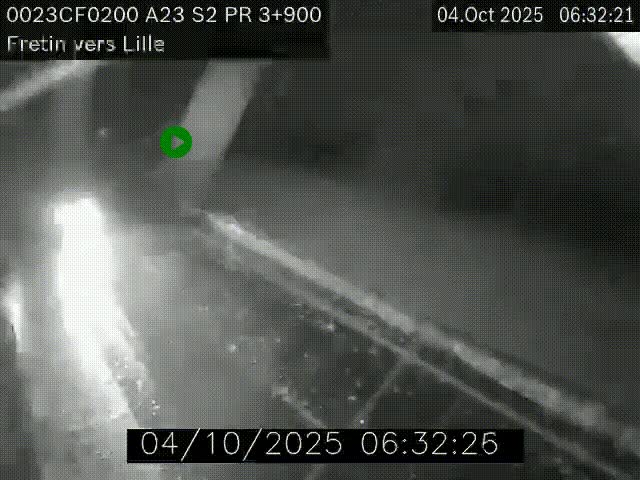 Webcam autoroute A23 à hauteur de Fretin. Vue orientée vers Lille