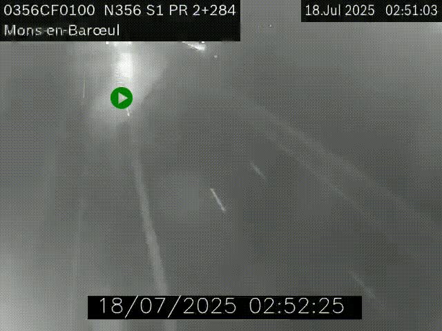 Webcam à l'entrée de Lille en direction du périphérique, à proximité de Mons-en-Baroeul sur la N356