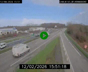 Webcam sur la N165 à hauteur de Hennebont, au nord de Lorient