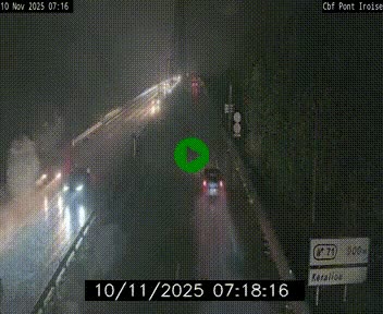 Webcam sur la N165 après le Pont de l'Iroise, à l'entrée de Brest
