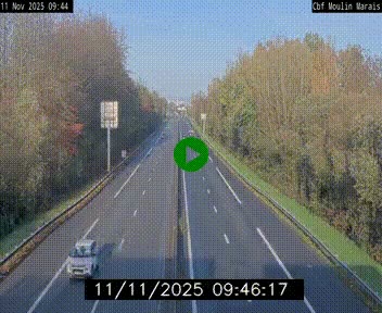 Webcam sur le périphérique de Nantes (N844) entre la Porte de Saint-Luce et la Porte d'Anjou, à l'est de la ville