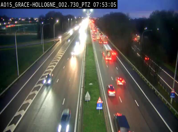 Caméra trafic Belgique - Grâce-Hollogne - E42, jonction avec A604, direction Loncin/Aéroport de Liège - BK 3.2