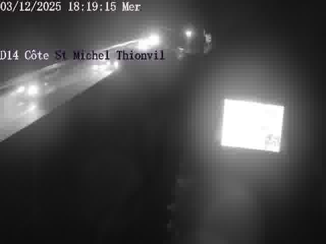 Webcam sur la D14, dans la côte Saint-Michel. Vue orientée vers Thionville