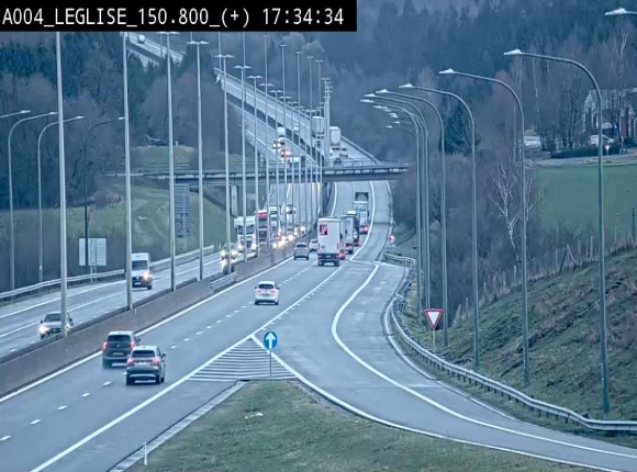 Caméra autoroute Belgique - Côte de Léglise, E411(A4) direction Luxembourg