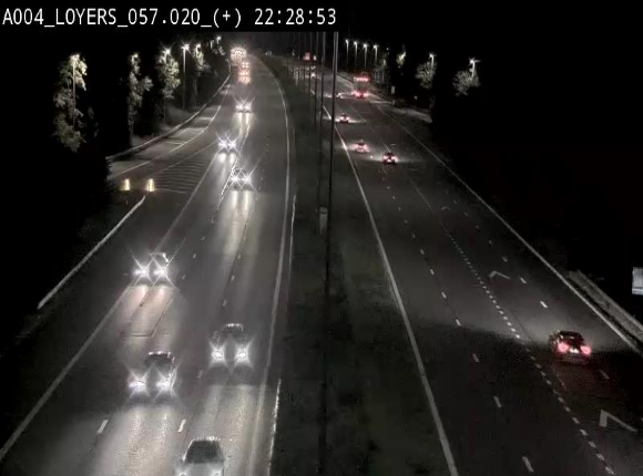 Webcam dans la montée de Loyers sur l'E411, après le viaduc de Beez en venant de Namur et en direction du Luxembourg