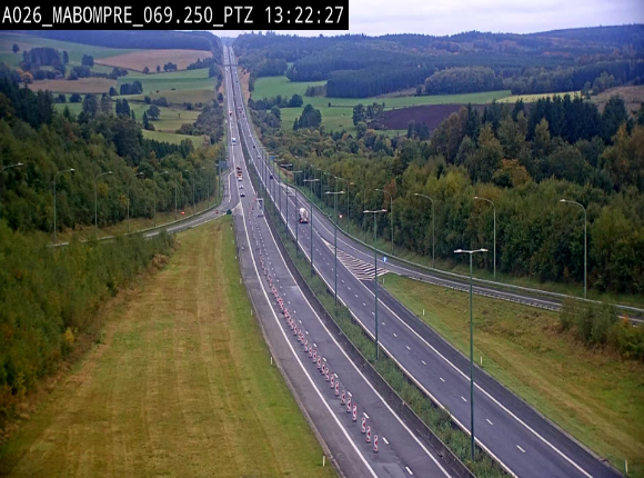 Webcam E25 (A26) à Mabompré. Vue orientée vers Liège