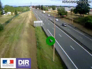 Webcam à Mably, à proximité de Roanne en direction de Moulins sur la N7