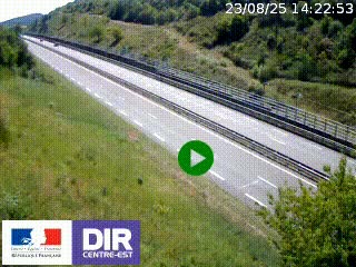 Webcam au niveau du col de Bois Clair à hauteur de Cluny sur la N79. Vue orientée vers Mâcon