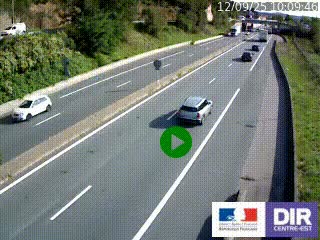Caméra autoroutière sur l'A47 à hauteur de Givors, a proximité de Lyon. La webcam est orientée vers Lyon