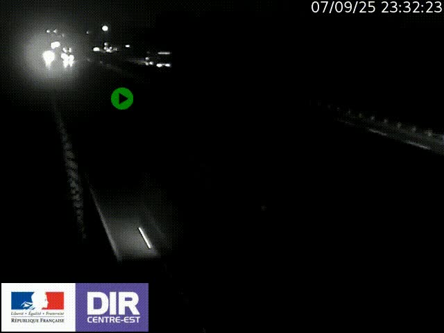 Caméra trafic à la jonction entre l'A46 (Rocade-est de Lyon) et l'A42 à hauteur de Vault-en-Velin en direction de Marseille
