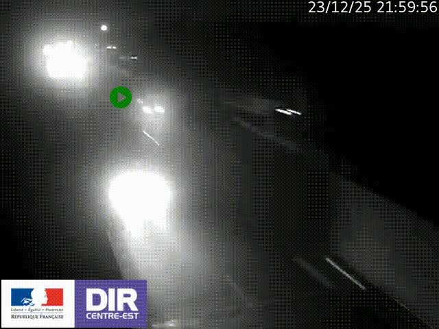 Caméra trafic à la jonction entre l'A46 (Rocade-est de Lyon) et l'A42 à hauteur de Vault-en-Velin en direction de Marseille