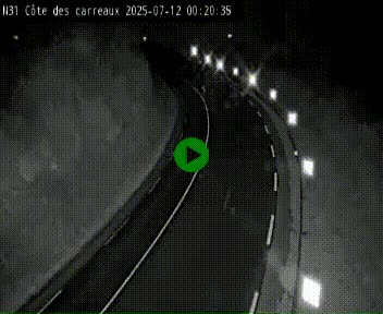 Webcam en haut de la Côte des Carreaux sur la N31 à Avesnes-en-Bray. Vue orientée vers Rouen