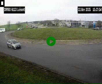 Webcam en périphérie de Chartres sur la N123, à hauteur de Luisant. Vue orientée vers Chartres