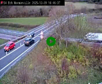 Webcam à hauteur du Leclerc Normanville sur la N154. Vue orientée vers Rouen