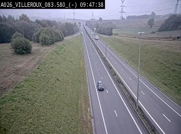Webcam autoroute A26/E25 à hauteur de Vaux-sur-Sûre, à la jonction avec la N85 en direction de Liège - BK 83.6