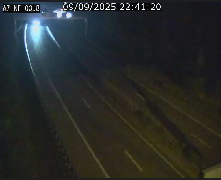 Webcam autoroute A7 au Luxembourg à la sortie du Tunnel Stafelter vers le Nord