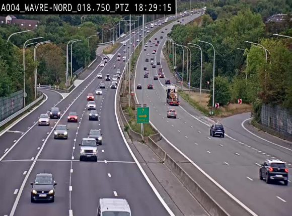 Webcam traffic E411(A4) - BK 18.7 - Bierges (Wavre Nord)