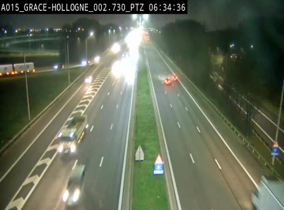 Caméra trafic Belgique - Grâce-Hollogne - E42, jonction avec A604, direction Loncin/Aéroport de Liège - BK 3.2