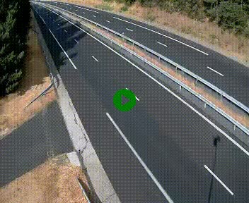 Caméra autoroute A75 à hauteur du col des Issartets en direction de Montpellier