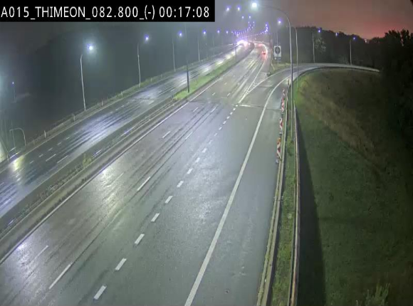 Caméra trafic Belgique - Thiméon - E42, jonction avec A54 (E420) direction La Louvière/Charleroi - BK 82.82